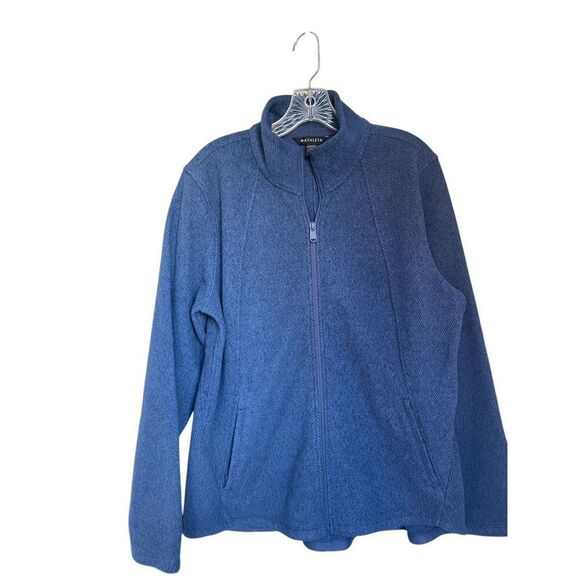 Women’s Athleta Stroll Fleece Full Zip Sweater Jacket Blue XL - Picture 1 of 11